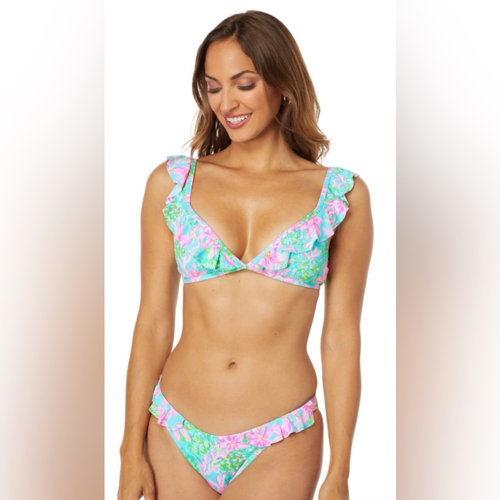 Lilly Pulitzer Suria Top Size 14 Mitra Bikini InSurf Blue So Shellegant size 8